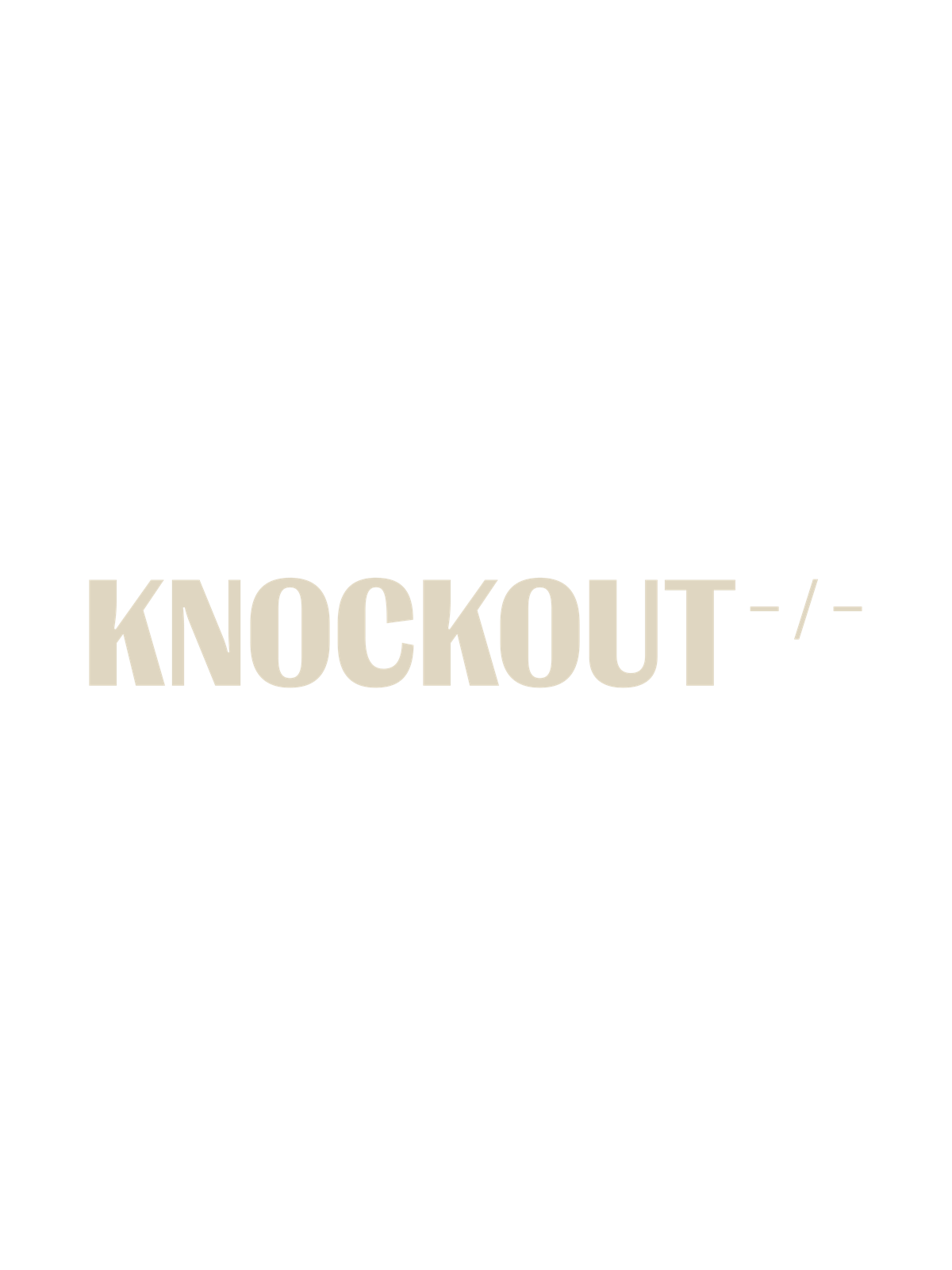 Knockout t-shirt print